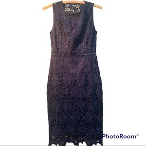 Lace navy blue dress, size small